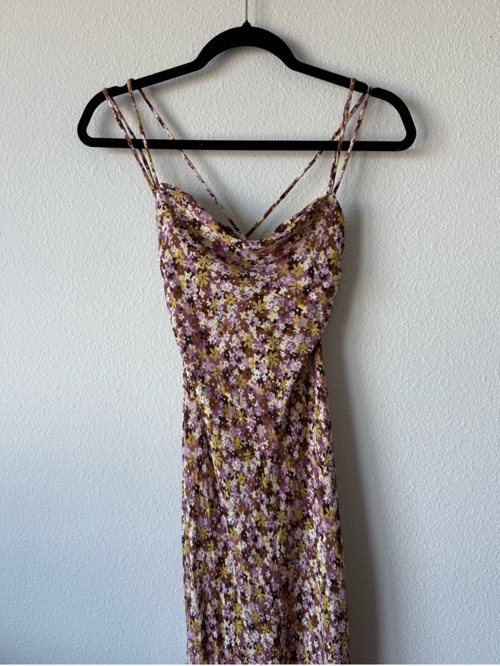 Faithfull the Brand Pink Floral Spaghetti-Strap Maxi Dress - Picture 4 of 8